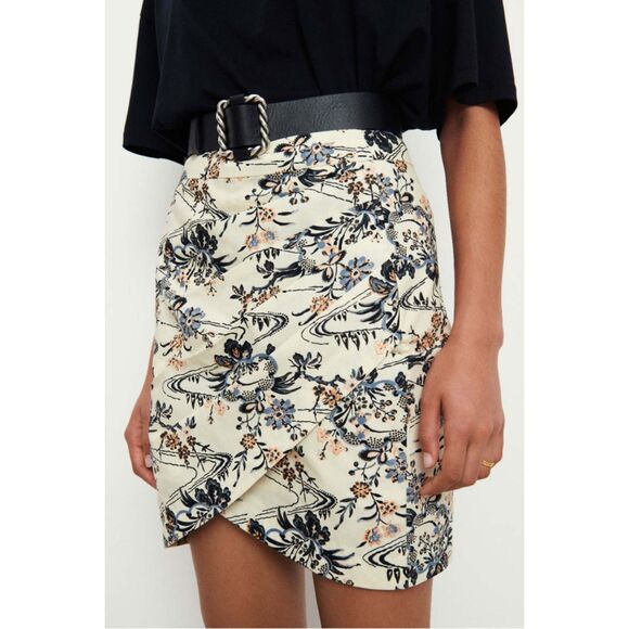 Ba&sh Falco Skirt in Ecru - Picture 2 of 12